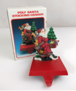Vintage Kurt Adler Santa&#39;s World Poly Santa &amp; His Toy Sack 4&quot; Stocking H... - $283.47 MXN