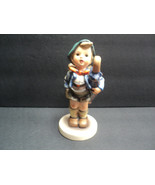 Hummel Figurine &quot;Home From Market&quot; Boy with Umbrella &amp; Pig in Basket #19... - £53.25 GBP