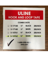Uline 3/4&quot; White Hook and Loop Dots S-15762  |  200 Loop Dots per Box - $12.86