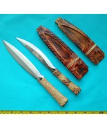 Set 2 Hinalung  &amp; Pinahig Ifugao tribal knife  blade hand forged Philippine - €111,12 EUR
