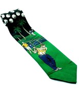 Golf Course Golf Player Palm Tree Novelty Necktie - $11.67 CAD