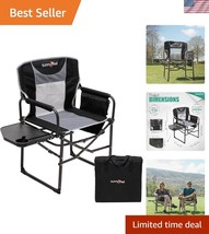 Compact Oversized Camping Chair with Side Table - Perfect for Beach &amp; Ta... - $104.99