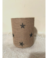 Country Star Burlap Candle Jar -NEW - $511.78 MXN