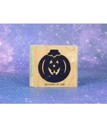 JACK O&#39; LANTERN, Wood Mounted Rubber Stamp, Stampin&#39; Up!  Vintage 1997 - £3.71 GBP