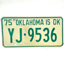 1975 United States Oklahoma Oklahoma County Passenger License Plate YJ-9536 - £14.72 GBP