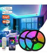RGB Tape Tuya WiFi Smart LED Strip DC 12V 5050 Ribbon Work with Alexa Vo... - £14.80 GBP+