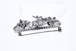 1940&#39;s Hobe Sterling Modernist brooch with flowers - £138.46 GBP