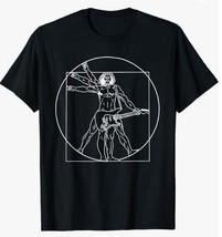 Guitar Shirt Da Vinci Vitruvian Man Guitar Player Musicians T-Shirt - £7.94 GBP+