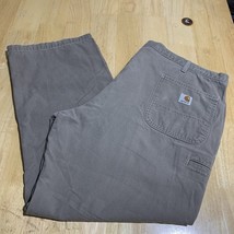Carhartt Relaxed Fit Pants Mens 44x30  Gray Workwear 100% Cotton A-58 - $357.27 MXN