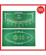 Double-Sided Casino Felt Mat for Poker &amp; Blackjack - Perfect for Parties - $949.64 MXN