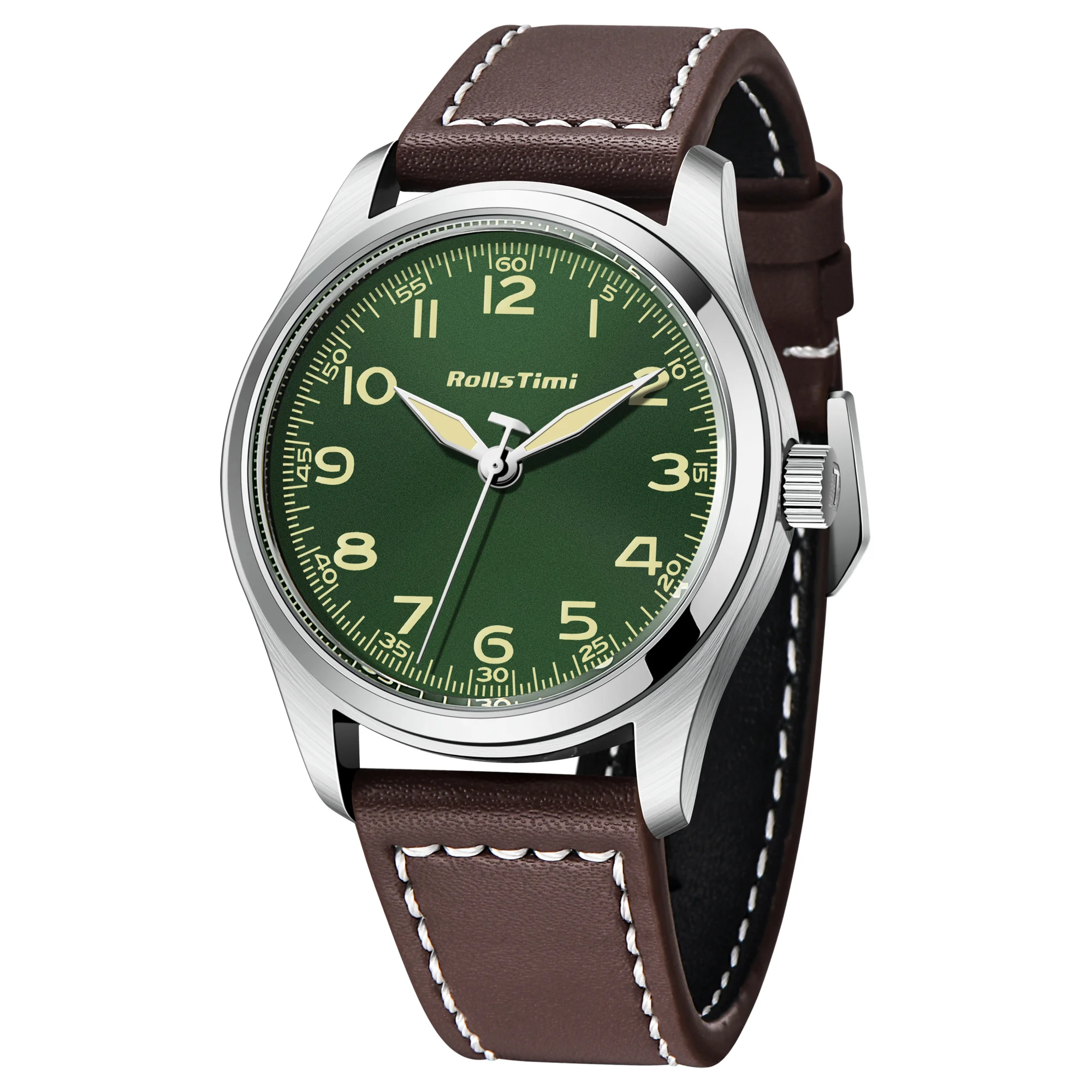 Rollstimi New Men&#39;s Watches Military Pilot&#39;s Quartz Watch Men Simple Lum... - $48.41