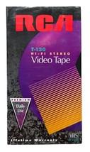 RCA 6 Hour VHS Video Tape T-120 Hi-Fi Stereo Premium Blank New Sealed - $7.95