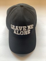 Leave Me Alone Hat Cap Adjustable Black White Pre Owned - £7.11 GBP