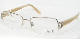 Noble 51002-1 Pale Gold Unique Eyeglasses Glasses Frame w/ Crystals 53-18-135mm - £62.00 GBP