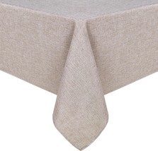 Faux Linen Rectangle Tablecloth Wrinkle and Stain Resistant Washable Table Cloth - £36.06 GBP