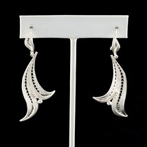 Sterling Silver .925 Filigree Leaf Drop Earrings Great Gift for Her - £144.84 GBP