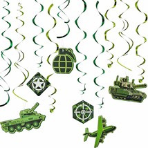 30 Pieces Camouflage Hanging Swirls Camo Spiral Hanging Decorations For ... - £15.84 GBP