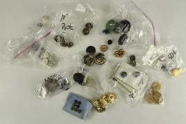 Vintage Sewing Lot Variety Estate Buttons Ethnic Metal Wood Cow Bone BGE... - $34.54