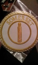 Masonic Full Dress Apron Badge - Somerset  Junior Warden - $14.32 CAD