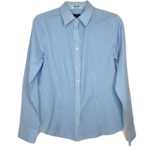 Talbots Womens Shirt Size 6 Collared Button Up Long Sleeve Blue Stripe - £10.20 GBP