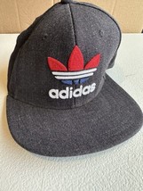 Adidas Denim Red White Blue Snapback Hat One Size Fits Most - $25.59