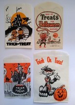 Halloween Candy Treat Bags Witch Black Cats Ghosts Pumpkinhead Cowboy Spooks - £16.03 GBP