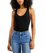 MSRP $43 Alfani Ultra Soft Modal V-Neck Bodysuit Black Size Small - $363.21 MXN