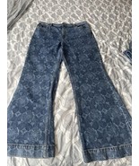 Lee | Vintage Inspired Floral Denim High Rise Flare Bellbottom Jeans Siz... - $52.00