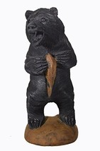 Huge Hand Carved Solid Mahogany Black Bear Statue Log Cabin Sculpture Smoky Moun - £29.59 GBP