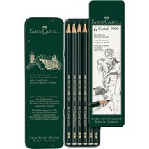 Faber-Castell - Castell 9000 Art Set Pencil (Pack of 6), Green - £14.94 GBP