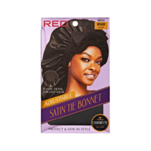 RED BY KISS ADJUSTABLE SATIN TIE BRAID BONNET #HQ234 BLACK - £5.14 GBP