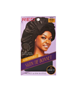 RED BY KISS ADJUSTABLE SATIN TIE BRAID BONNET #HQ234 BLACK - $9.02 CAD