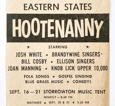 1963 Hootenanny Bill Cosby Appearance Advertisement Eastern States Expo ... - $29.99