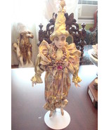 Show Stopper Golden Jester doll , 18&quot; tall, hand painted [*4-dolls] - £27.25 GBP