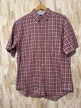 Tommy Hilfiger Mens Size L Vintage Y2K Cotton Button-Up Shirt Logo Plaid... - $320.43 MXN