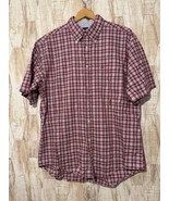 Tommy Hilfiger Mens Size L Vintage Y2K Cotton Button-Up Shirt Logo Plaid... - $320.43 MXN