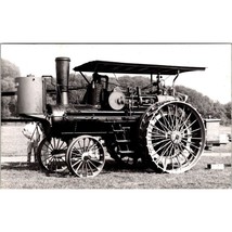 Vintage Historic RPPC Postcard, Baker Steam Engine Tractor, Divided Back - $28.06