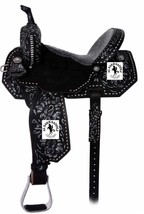 Black Beauty Western Barrel Rose Horse Saddle. Free tack set and free sh... - $5,936.28 MXN+