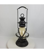 Vintage Farmhouse Lantern w/ Candle 16 Inch Tall + Handle Indoor Outdoor - $79.48