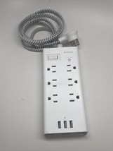 Addtam Surge Protector 6 Outlet 3 USB White - $8.50