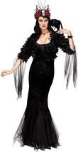 Fun World Women&#39;s Raven Mistress Adult Costume, Black, Medium - £110.14 GBP