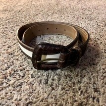 Talbots Genuine Leather Belt Womens S Used Italy 6004 - £12.47 GBP