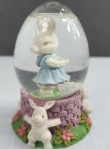 Vintage Easter Snow Globe Glitter Bunny Flowers Spring Décor above Home Box 8-10 - £9.58 GBP