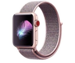 Woven Nylon Sport Loop iWatch Band Strap Pink Sand For Apple Watch Serie... - $9.48