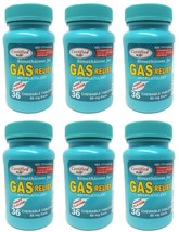 6-PK Simethicone Gas Relief Chewable Tablets 80mg Anti-Gas Bloating 36CT... - $27.71