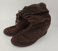 Sketchers SKCH+3 Australia Womens Brown Suede Ankle Boots 9.5 SN 48034 - £23.13 GBP