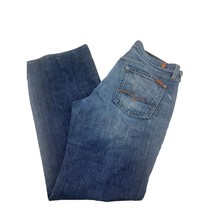 7 For All Mankind Bootcut Jeans Mens 36x32 Blue Medium Wash T520061U - £19.86 GBP