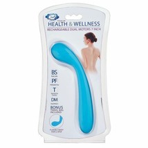 G-SPOT Vibrator Slim 7 Inch Dual Motors Flexible Rechargeable Aqua Blue Cloud 9 - £36.24 GBP