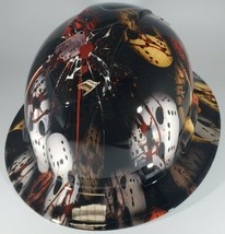 Vented New Full Brim Hard Hat Custom Hydro Dipped Jason Bloody Massacre - £39.68 GBP