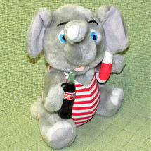 Vintage Coca Cola Elephant Stuffed Animal 8" Summer Swimsuit Coke Bottle Toy - £7.19 GBP